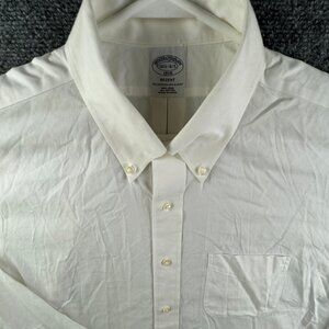 Brooks Brothers 16.5 34/35 Regent Non Iron Button Up Shirt Long Sleeve White